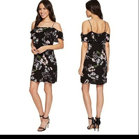 1.State Floral Print Cold-Shoulder Dress, size S - Picture 1 of 9